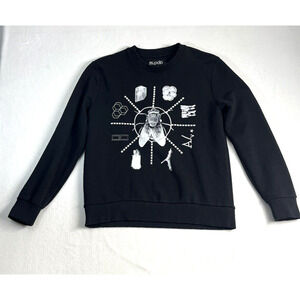 Blood Brother Virus Sweatshirt Mens Size Large Crewneck Black Cotton Pullover